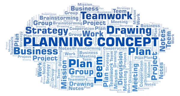 Planning Concept Word Cloud Wordcloud Made Text Only — Stock Photo, Image