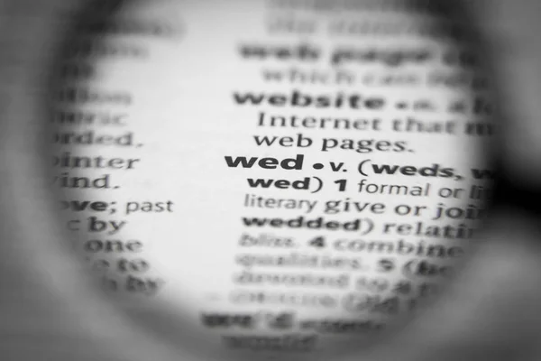 Word Phrase Wed Dictionary Great Photo Your Needs — Stock Photo, Image