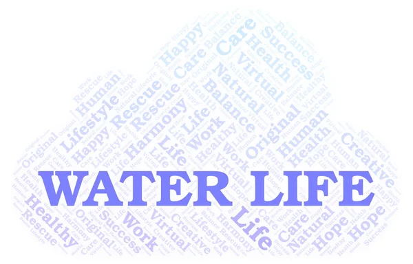 Water Leven Word Cloud Wordcloud Gemaakt Met Alleen Tekst — Stockfoto