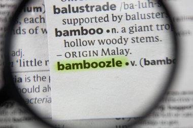 Sözlükteki kelime veya ifade bamboozle.