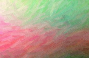 Yeşil, kırmızı kıl fırça yağlı boya arka plan soyut gösteren resim.