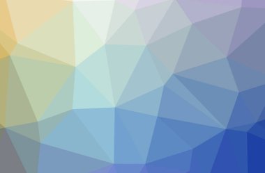 Mavi, yeşil ve sarı yatay düşük Poli arka plan resmi. Güzel çokgen tasarım deseni. 