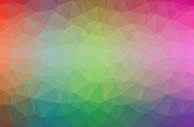 İllüstrasyon soyut yeşil, pembe, kırmızı yatay düşük poli arka plan. Güzel Çokgen tasarım deseni. İhtiyaçlarınız için yararlı. 