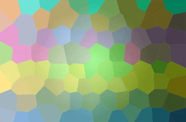 Illustration Abstraite Fond Bleu Vert Jaune Big Hexagon — Photo