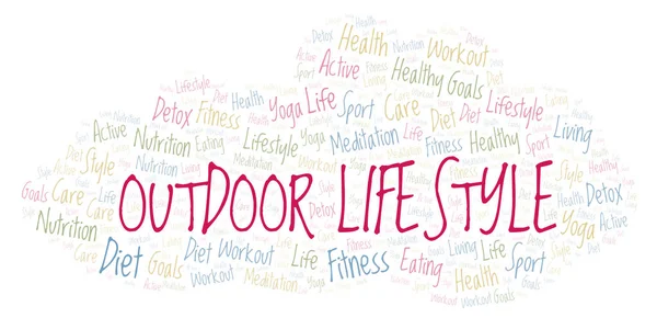 Outdoor Lifestyle word cloud. — Stockfoto