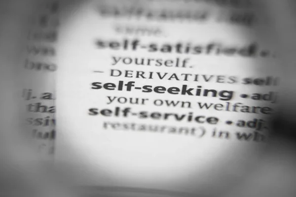 Word Phrase Self Seeking Dictionary Great Photo Your Needs — Stock Photo, Image