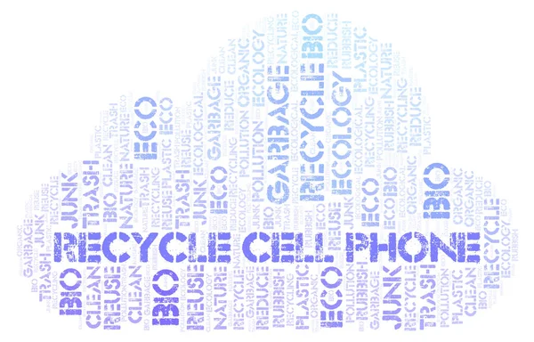 Recycle Cell Phone word cloud.