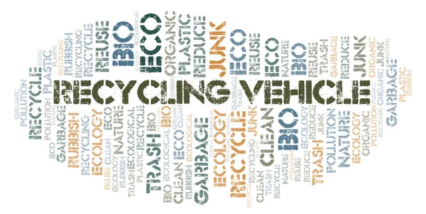 Recycling Vehicle Word Cloud Wordcloud Made Text Only — Stock Vector