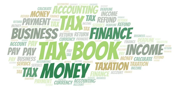 Tax Book Nuage Mots Wordcloud Fait Avec Texte Seulement — Photo