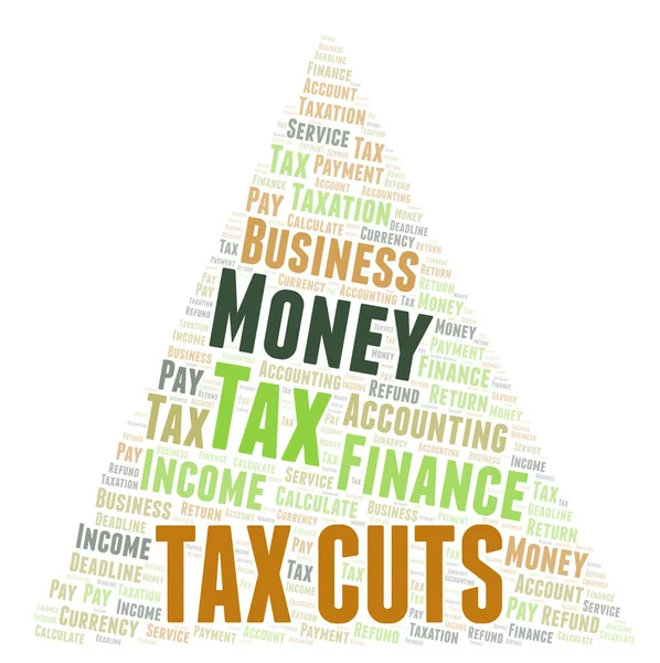 Tax Cuts word cloud. Wordcloud made with text only.