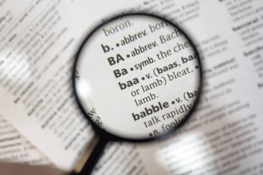 Sözlükte Ba sözcüğü.