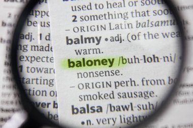 Sözlükteki sözcük veya sözcük saçmalığı.