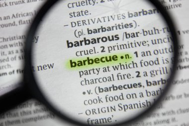 Sözlükte kelime veya ifade barbekü.