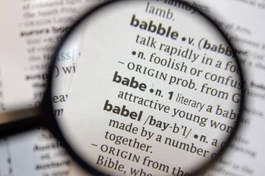 Sözlükte ifade bebek kelime.