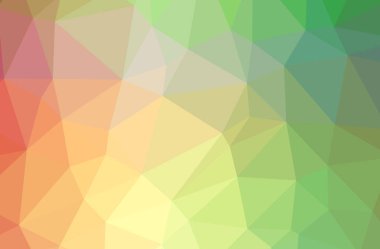 Soyut Yeşil, Pembe, Kırmızı, Sarı, yatay düşük polimer arkaplan. Çok güzel bir çokgen dizaynı. İhtiyaçlarınız için faydalı. 