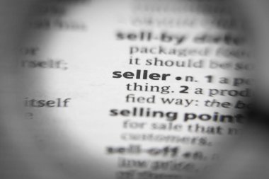 Sözlükte kelime ya da cümle satıcısı. İhtiyaçların için harika bir fotoğraf..