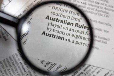 Sözlükte Avusturyalı sözcüğü.