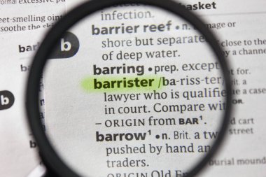 Sözlükteki sözcük veya sözcük avukatı.