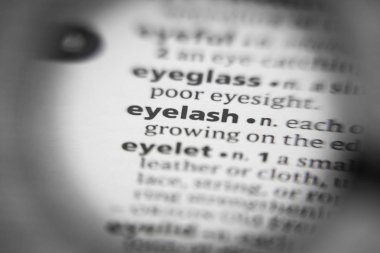 Sözlükte kelime ya da cümle kirpiği. İhtiyaçların için harika bir fotoğraf..