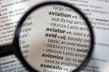 Sözlükte avid ifade sözcüğü.