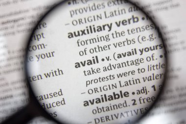 Sözlükte kullanılan tümcecik kelimesi.