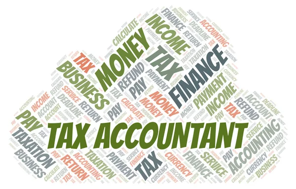 Comptable Fiscal Mot Nuage Wordcloud Fait Avec Texte Seulement — Photo