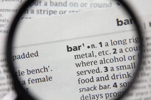 Word Phrase Bar Dictionary — Stock Photo, Image