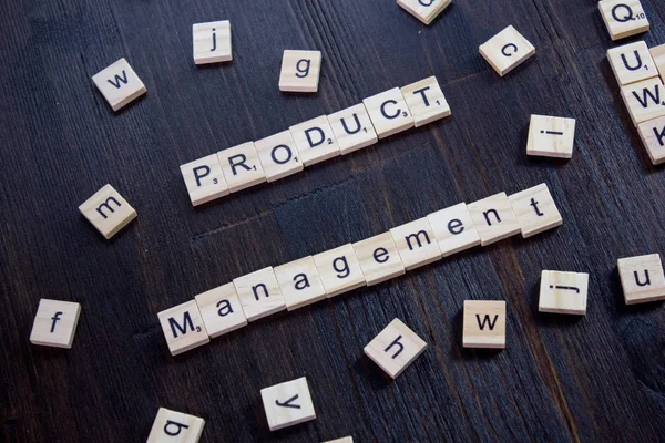 Word or phrase Product Management made with scrabble letters. Great photo for your needs.