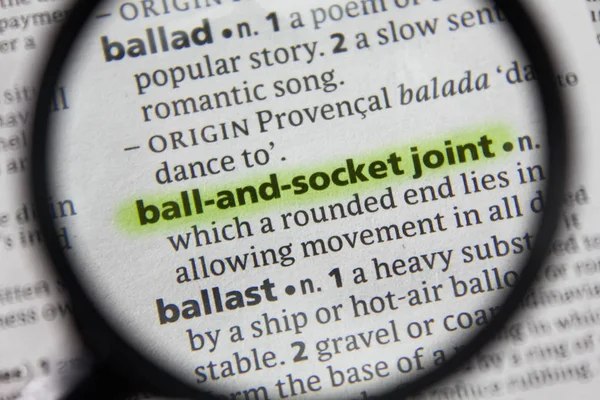 Sözlükteki sözcük veya tümcecik top-ve-soket eklemi.