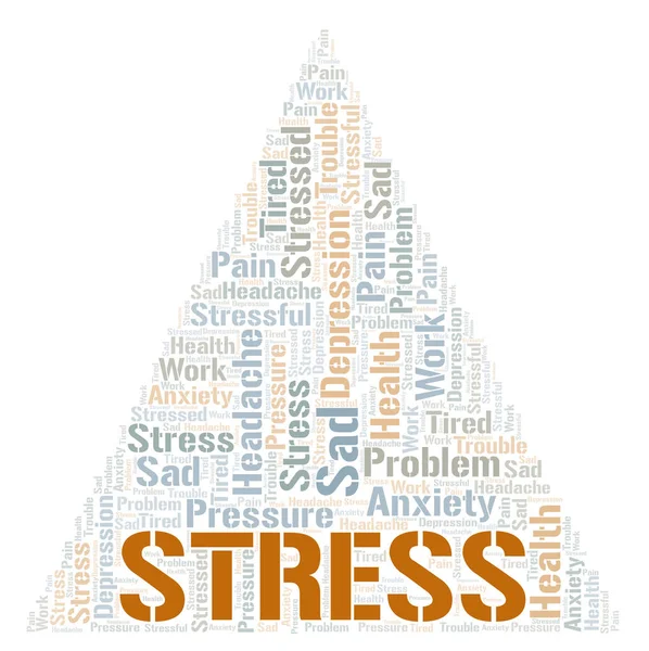 Nuvem Palavras Stress Wordcloud Feito Apenas Com Texto — Vetor de Stock