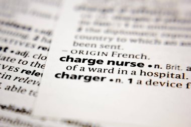 Word or phrase charge nurse in a dictionary.