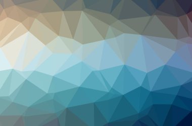 Soyut Mavi, Kahverengi, Yeşil yatay düşük poli arka plan İllüstrasyon. Güzel çokgen tasarım deseni. İhtiyaçlarınız için yararlıdır. 