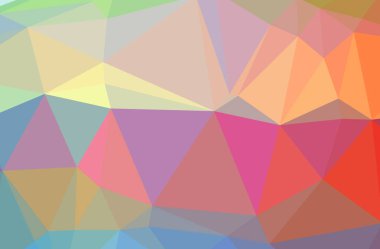 İllüstrasyon soyut mavi, kırmızı, sarı yatay düşük Poli arka plan. Güzel çokgen tasarım deseni. 