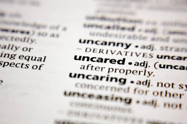 Word or phrase uncared in a dictionary.