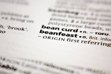 Word or phrase beanfeast in a dictionary.