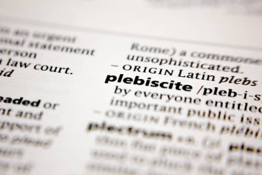 Word or phrase plebiscite in a dictionary.