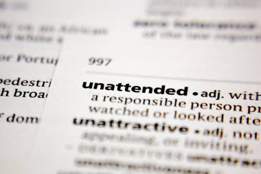 Word or phrase unattended in a dictionary.