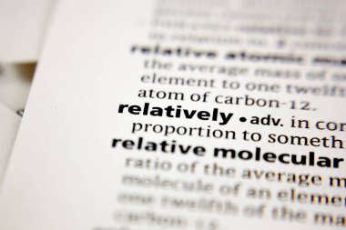 Word or phrase relatively in a dictionary.