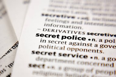 Sözlükte gizli polis kelimesi ya da deyimi.