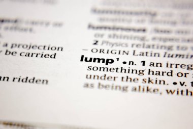 Sözlükte kelime veya cümle yumrusu.