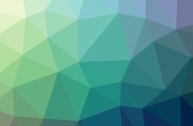 Soyut mavi, yeşil, sarı, yatay düşük polimer arkaplan. Çok güzel bir çokgen dizaynı. İhtiyaçlarınız için faydalı. 