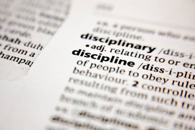 Sözlükte kelime ya da cümle disiplini.