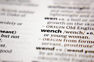 Sözlükte kelime ya da cümle kızı.