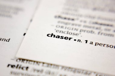 Word or phrase chaser in a dictionary.