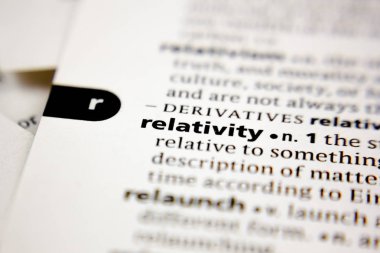 Word or phrase relativity in a dictionary.