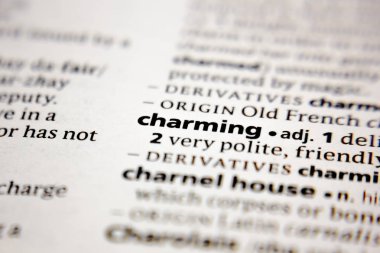 Word or phrase charming in a dictionary.