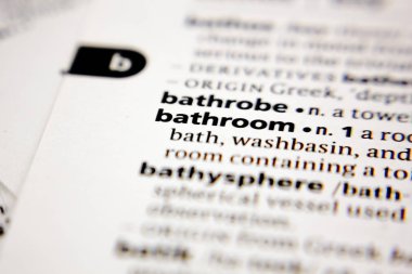 Word or phrase bathroom in a dictionary.