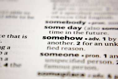 Word or phrase somehow in a dictionary.