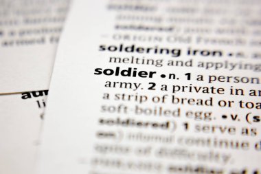 Word or phrase soldier in a dictionary.