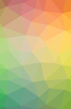 Soyut yeşil, turuncu dikey düşük Poli arka plan resmi. Güzel çokgen tasarım deseni. 